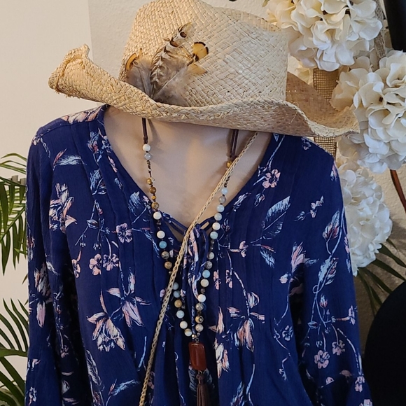 BOHO BEAUTIFUL S MULTI FLOWERED DRESS TUNIC - Picture 4 of 17